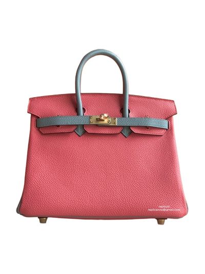 Hermes Birkin 25 Hermes Vip Birkin 25 Tote Bag Pink and Gray Togo Calf Leather 25x20x13CM 522672