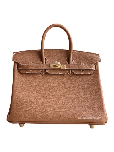 Hermes Birkin 25 Hermes Vip Birkin 25 Tote Bag Tan Togo Calf Leather 25x20x13CM 522669