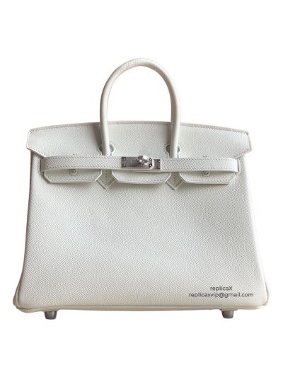 Hermes Birkin 25 Hermes Vip Birkin 25 Tote Bag White Epsom Leather 25x20x13CM 522673