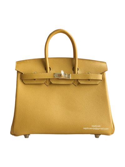 Hermes Birkin 25 Hermes Vip Birkin 25 Tote Bag Yellow Togo Calf Leather 25x20x13CM 522668