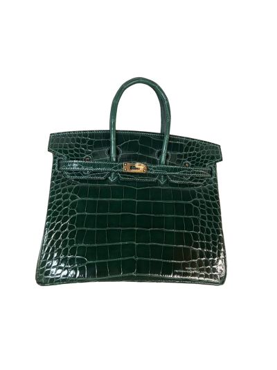 Hermes Birkin 25 Himalayan Crocodile Bag Dark Green 25CM 524392