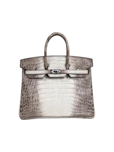 Hermes Birkin 25 Himalayan Crocodile Bag Gray White 25CM 524391