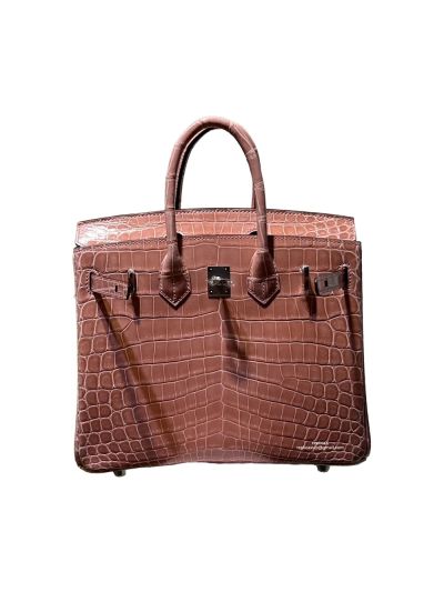 Hermes Birkin 25 Light Pink Crocodile Leather Bag 25CM 524765