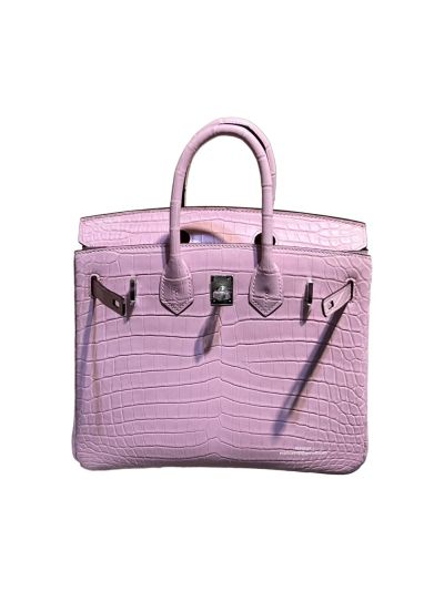 Hermes Birkin 25 Light Purple Crocodile Leather Bag 25CM 524766