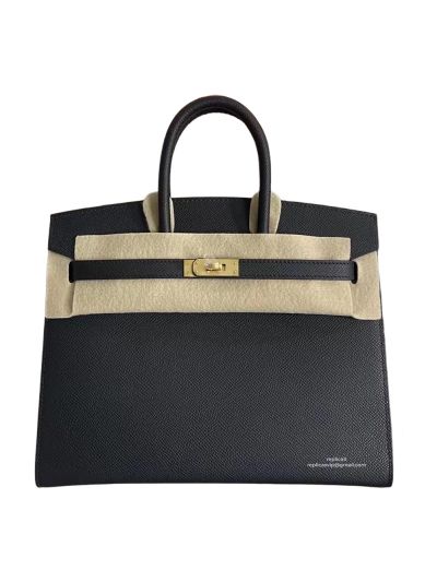 Hermes Birkin 25 Sellier Black Epsom Leather Bag 25CM 524375