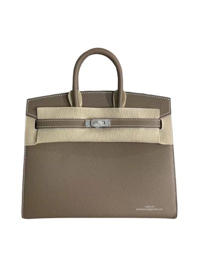 Hermes Birkin 25 Sellier Epsom Leather Bag Gray 25CM 524371