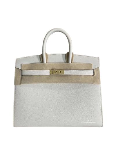 Hermes Birkin 25 Sellier Epsom Leather Bag White 25CM 524382