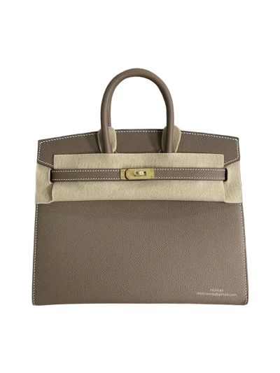 Hermes Birkin 25 Sellier Gray Epsom Leather Bag 25CM 524381