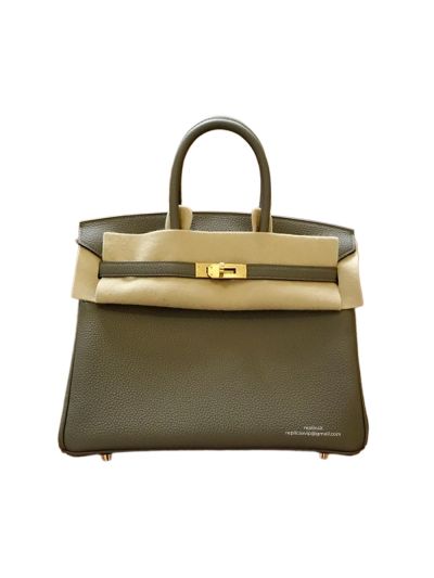 Hermes Birkin 25 Togo Leather Bag Green 25CM 524407