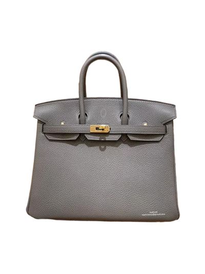 Hermes Birkin 25 Tote Bag Gray Togo Calf Leather 25CM 524961