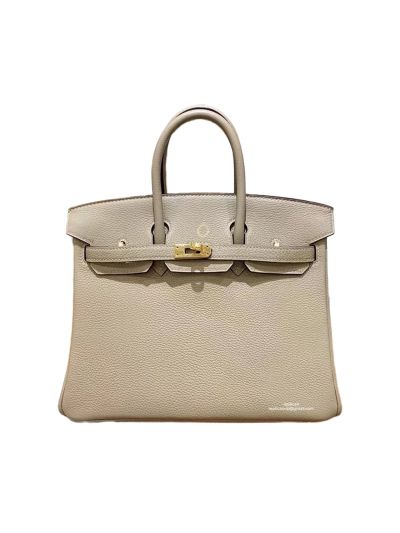 Hermes Birkin 25 Tote Bag Gray Togo Calf Leather 25CM 524962