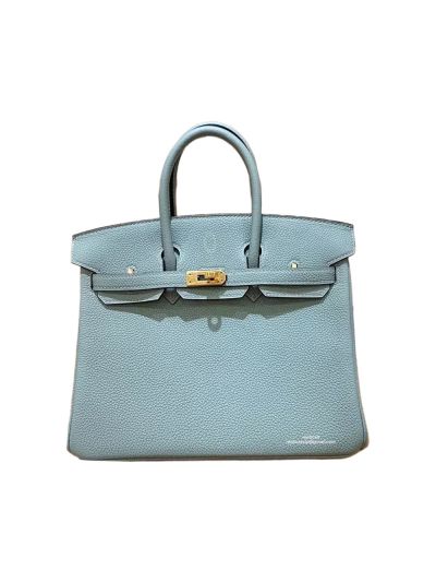 Hermes Birkin 25 Tote Bag Light Blue Togo Calf Leather 25CM 524966