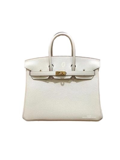 Hermes Birkin 25 Tote Bag White Togo Calf Leather 25CM 524970