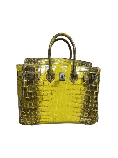 Hermes Birkin 25 Yellow Crocodile Leather Tote Bag 25CM 524706