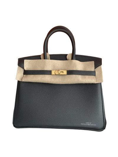 Hermes Birkin 25CM Black Leather Bag 524346