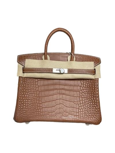 Hermes Birkin 25CM Brown Crocodile Leather Bag 524328
