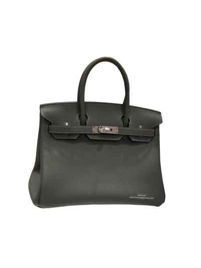 Hermes Birkin 25CM Dark Grey Togo Leather Bag 25x20x13CM 524541