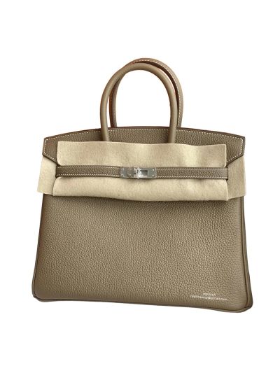 Hermes Birkin 25CM Gray Leather Bag 524345
