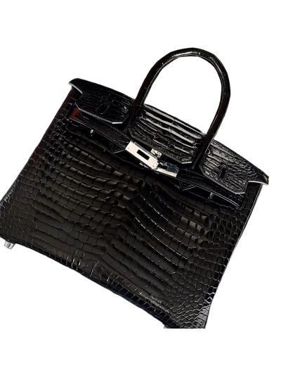Hermes Birkin 30 Black Crocodile Bag 30CM 524414