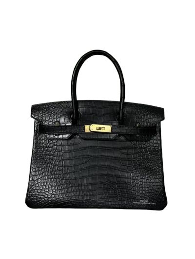 Hermes Birkin 30 Black Crocodile Bag 30CM 524415