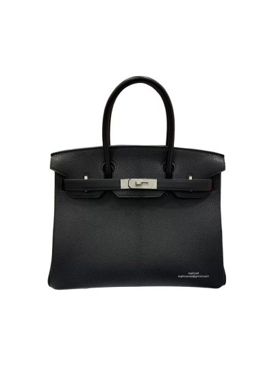 Hermes Birkin 30 Black Leather Bag 30x22x16CM 524558