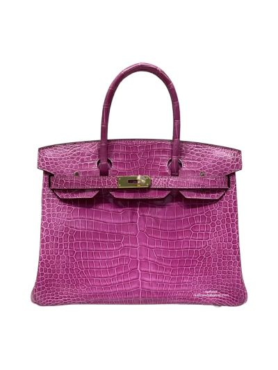 Hermes Birkin 30 Crocodile Leather Bag Purple 30CM 524413