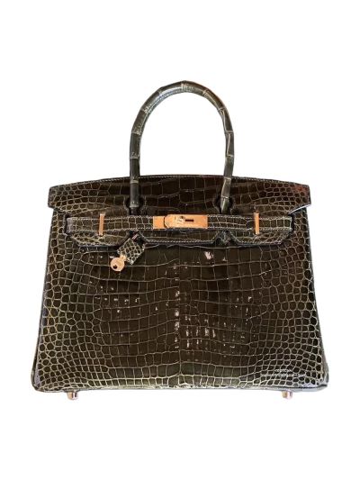 Hermes Birkin 30 Dark Green Crocodile Bag 30CM 524405