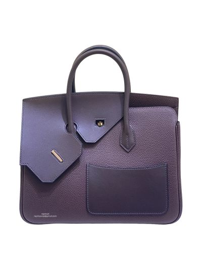 Hermes Birkin 30 En Desordre Togo Leather Bag Burgundy 30CM 524742