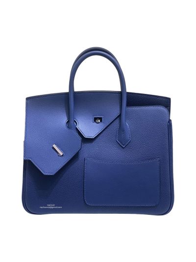 Hermes Birkin 30 En Desordre Togo Leather Bag Navy Blue 30CM 524741