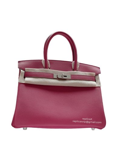 Hermes Birkin 30 Hand Stitched Calfskin Top Handle Shoulder Bag 30CM 522128