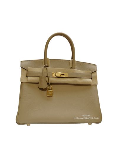 Hermes Birkin 30 Hand Stitched Calfskin Top Handle Shoulder Bag 30CM 522132