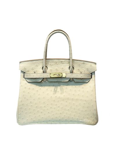 Hermes Birkin 30 Pink Ostrich Leather Bag 30CM 524257