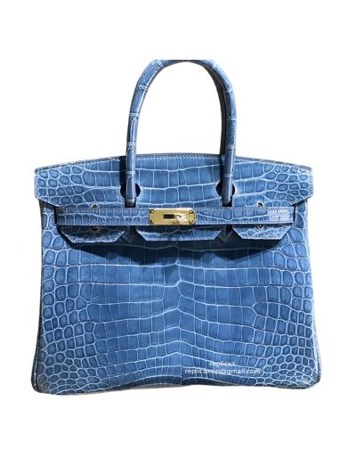 Hermes Birkin 30 Shinny Crocodile Leather Tote Bag 30CM 522253