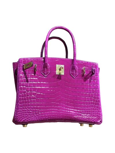 Hermes Birkin 30 Shinny Crocodile Leather Tote Bag 30CM 522258