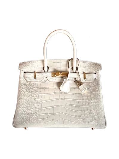 Hermes Birkin 30 White Crocodile Bag 30CM 524416