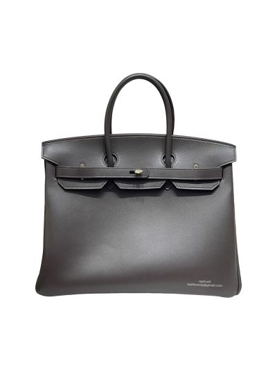Hermes Birkin 35 Dark Brown Box Leather Tote Bag 35CM 524772