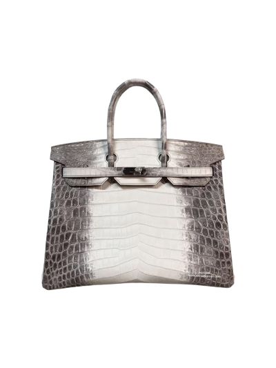 Hermes Birkin 35 Himalayan Crocodile Bag Gray White 35CM 524420