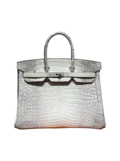 Hermes Birkin 35 Himalayan Crocodile Leather Bag White 35CM 524422