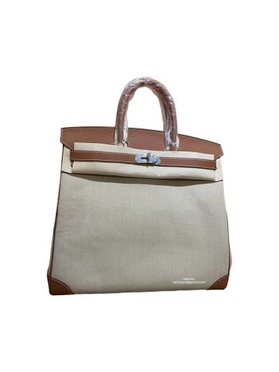Hermes Birkin 40CM Brown Togo HAC Beige Canas Tote Bag 524775