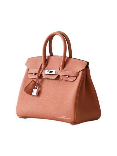 Hermes Birkin Bag Hermes VIP Birkin 25 Tote Bag Orange Togo Calfskin Leather Hand Stitched 522753
