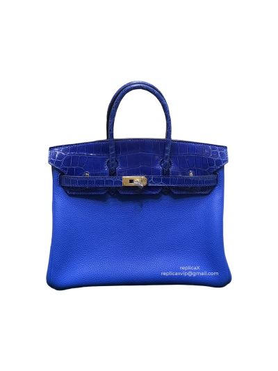 Hermes Birkin Crocodile with Calf Leather Tote Bag 25CM 30CM 522060