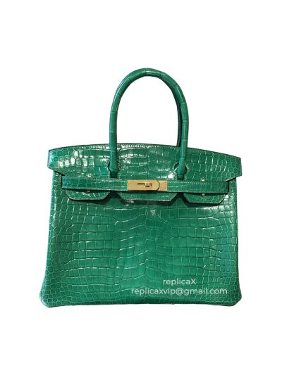 Hermes Birkin Original Crocodile Leather Stitched Tote Bag 25CM 521522