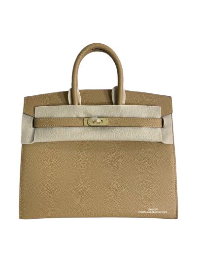 Hermes Birkin Sellier 25CM Epsom Leather Bag Beige 524221