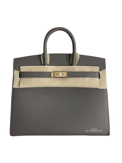Hermes Birkin Sellier 25CM Epsom Leather Bag Gray 524224