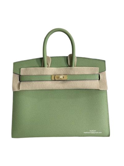 Hermes Birkin Sellier 25CM Epsom Leather Bag Green 524225