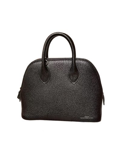 Hermes Bolide 18CM Mini Leather Bag Black 524844