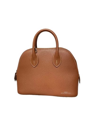 Hermes Bolide 18CM Mini Leather Bag Brown 524843