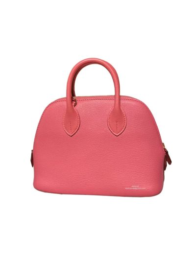 Hermes Bolide 18CM Mini Leather Bag Pink 524848