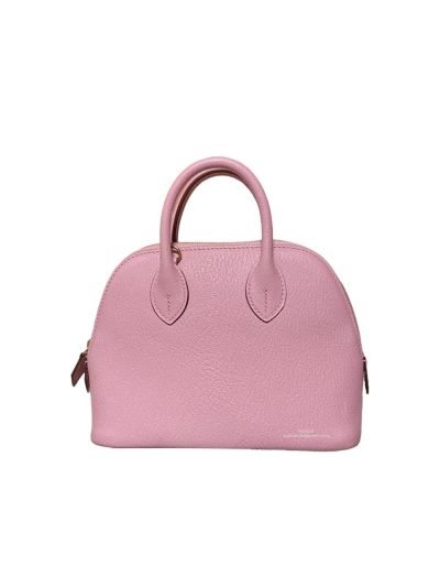 Hermes Bolide 18CM Mini Leather Bag Pink 524849