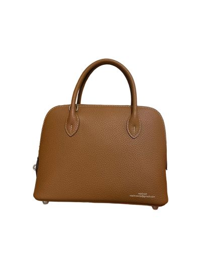 Hermes Bolide 25 Leather Shoulder Tote Crossbody Bag Brown 525020